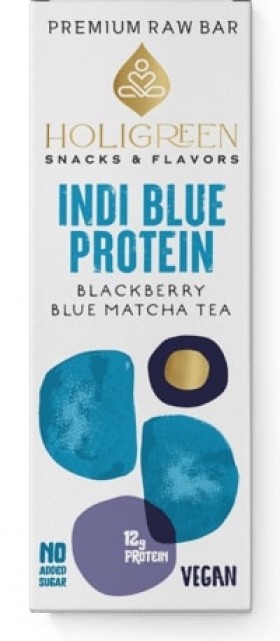 Holigreen Premium Holigreen Indi Blue Protein Blackberry, Blue Matcha Tea Raw Bar x 12g