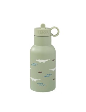 Fresk Stainless Steel Bottle Crocodile 350ml with Extra Lid