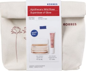 KORRES APOTHERAPY WILD ROSE CR 40ML + EYE CREAM 15ML POUCH