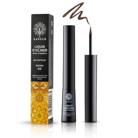 Garden Liquid Eyeliner With Vitamin E Waterproof Brown 02