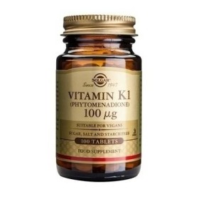 Solgar Vitamin K1 100mg (Phytomenadione) x 100 Tablets - For Bone & Join Support