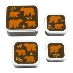 A Little Lovely Company Lunch & Snack Box Set Bears 4s