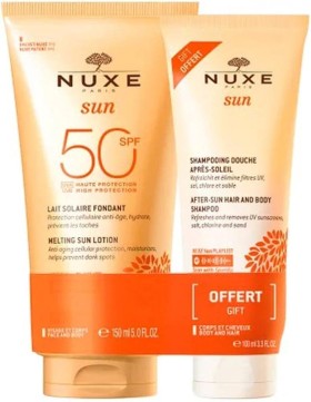 Nuxe Sun Milk Tube Face & Body Spf50+ After Sun Hair & Body Shampoo 100ml