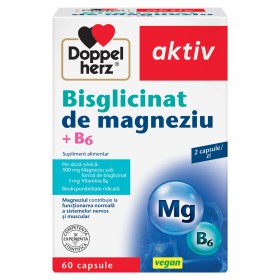 Doppelherz Magnesium Bisglycinate+B6 60 Capsules