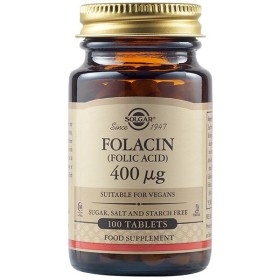 SOLGAR FOLACIN (FOLIC ACID) 400μg, FOR HEART HEALTH& PRENATAL SUPPORT 100TABLETS