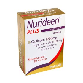 HEALTH AID NURIDEEN PLUS COLLAGEN 1200MG& HYALURONIC ACID 120MG. SPECIAL CARE FOR THE SKIN 60TABLETS
