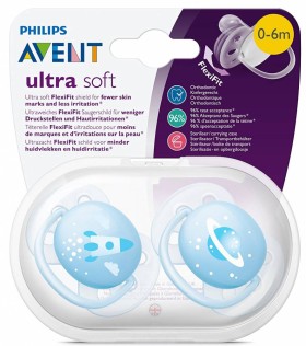 PHILIPS AVENT ULTRA SOFT PACIFIER 0-6m 2s SCF222/20