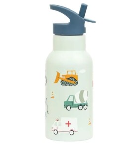 A Little Lovely Company Stainless Steel Drink Bottle Vehicles 350ml