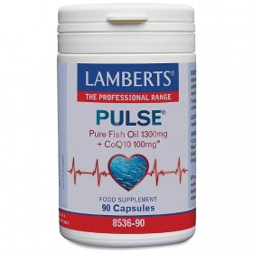 Lamberts Pulse (Pure Fish Oil 1300mg & Co-Enzyme Q10 100mg) x 90 Capsules