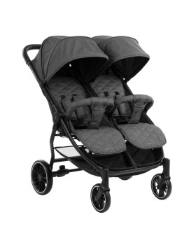 Kikka Boo Twin Stroller Happy 2 Dark Grey