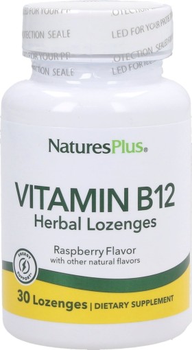 Naturesplus Vitamin B12 1000mcg 30 Lozenges, Συμπλήρωμα διατροφής σ...