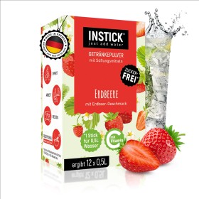 Instick Powdered Drink Mix Strawberry 12sticks, Στιγμιαίο Ρόφημα Σ... Instick Powdered Drink Mix Strawberry 12sticks, Στιγμιαίο Ρόφημα Σ...