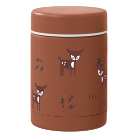 Fresk Stainless Steel Double Wall Food Container Deer Amber Brown 300ml