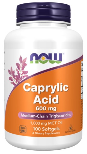 Now Foods Caprylic Acid 600mg x 100 Softgels