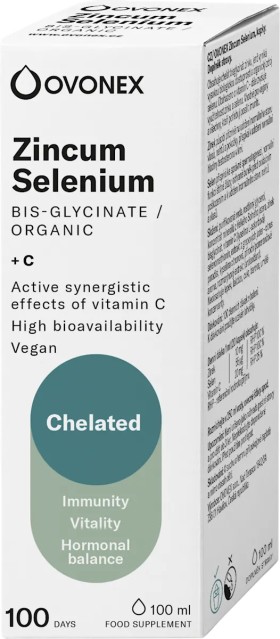 Ovonex Zincum Selenium Bis-Glycinate With Vitamin C - Organic Liqui...