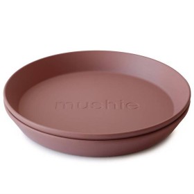 MUSHIE DINNER PLATE ROUND WOODCHUCK 2s