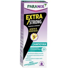 PARANIX EXTRA STRONG SHAMPOO, TREATS& PROTECTS FROM LICES& EGGS. FOR CHILDREN OVER 2YEARS OLD+ COMB 200ML
