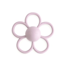 Mushie Daisy Rattle Teether Soft Lilac