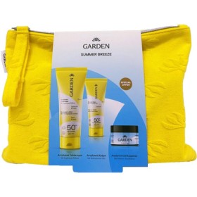 Garden Summer Breeze Promo Pack - Sunscreen Lotion Face & Body SPF50+ 75ml + Sunscreen Face Cream SPF50+ 25ml + Body Exfoliator 100ml + Toiletry Bag