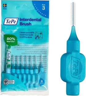 TePe Interdental Brush Extra Soft Size 3 Blue x 8 Brushes