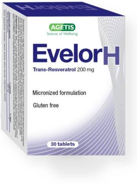 Agetis Evelor H x 30 Tablets - Trans-Resveratrol 200mg