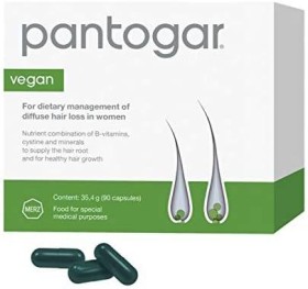 PANTOGAR VEGAN, FOOD SUPPLEMENT FOR DIFFUSE HAIR LOSS 90TABLETS