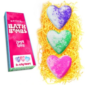 Zimpli Bath Bombs Gift Set Heart 3 Pack