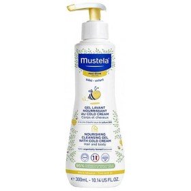 MUSTELA NOURISHING CLEANSING GEL WITH COLD CREAM, HAIR & BODY 300ML