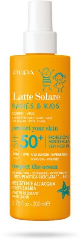 Pupa Babies & Kids Sunscreen Milk Spf50 Body Face 200ml
