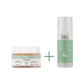 REN CLEAN SKINCARE ALL IS CALM SET. INCLUDES EVERCALM GLOBAL PROTECTION DAY CREAM 50ML + OVERNIGHT RECOVERY BALM 30ML 