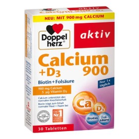 Doppelherz Calcium 900mg + D3 5mg x 30 Tablets