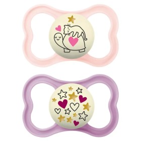 MAM Supreme Night Silicone Pacifier 16m+ x 2 Pcs For Girls