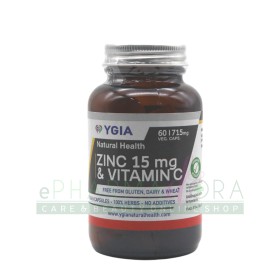Ygia Zinc Picolinate 15mg & Vitamin C x 60 Capsules