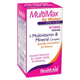 Health Aid Multimax For Women x 60 Veg Tablets - Essential Nutrients For Health, Vitality & Well-Being