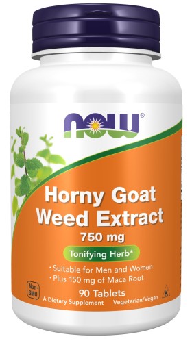 Now Horny Goat Weed Extract 750mg 90 Tablets