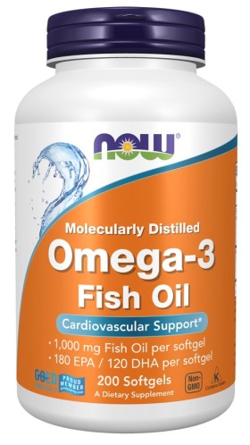 Now Omega-3 Fish Oil 200 Softgels