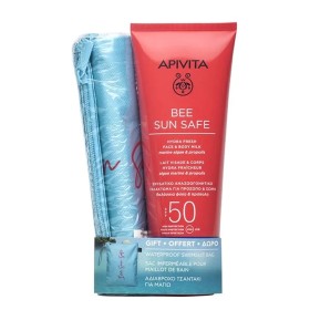 Apivita Sun Safe Hydra Fresh Face & Body Milk 50SPF x 200ml + Gift Beach Hand Bag