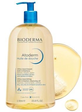 Bioderma Atoderm, ΛΑΔΙ ΜΠΑΝΙΟΥ ΒΑΘΙΑΣ ΘΡΕΨΗΣ&  ΕΝΥΔΑΤΩΣΗΣ. ΓΙΑ ΞΗΡΑ/ ΠΟΛΥ ΞΗΡΑ ΕΡΕΘΙΣΜΕΝΑ ΚΑΙ ΑΤΟΠΙΚΑ ΔΕΡΜΑΤΑ 1ΛΙΤΡΟ