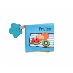 KIKKA BOO EDUCATIONAL CLOTH BOOK WITH TEETHER FRUITS