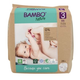 Bambo Nature Boys & Girls No 3 Size M 4-8 Kg 28 Pieces