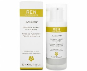 REN CLEAN SKINCARE CLARIMATTE INVISIBLE PORES DETOX MASK. MATTIFYING, PURIFYING CLAY MASK 50ML
