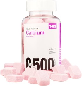 T-RQ Calcium 250mg + Vitamin D 30 Chewable Gummies For Adults