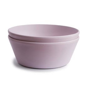Mushie Round Dinner Bowl Soft Lilac 2s