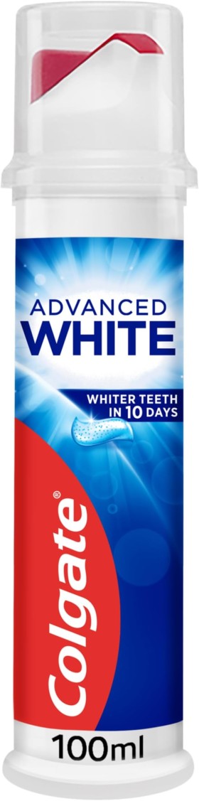 Colgate Advanced Whitening Toothpaste Pump 100ml