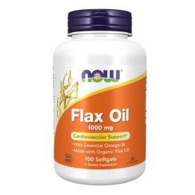 Now Foods Flax Oil 1000mg x 100 Softgels