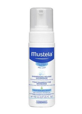 MUSTELA FOAM SHAMPOO FOR NEWBORNS, TO PREVENT& CARE FLAKES ASSOCIATED WITH CRADLE CAP 150ML