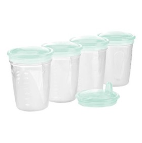 Babyono Breast Milk/Food Containers with a Spout 4s