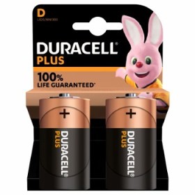 Duracell Plus D 2Pcs, Αλκαλικές Μπαταρίες