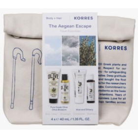 Korres The Aegean Escape Body & Hair Travel Essentials 4x40ml