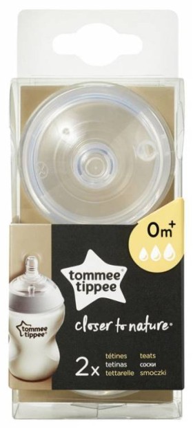 Tommee Tippee Closer To Nature Teat 0m+ Vari Flow x 2 Pieces